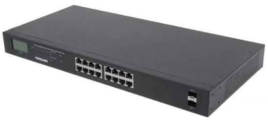 Intellinet Switch 16-Port Gigabit PoE+ LCD / 16-port / 2x SFP / 1000 Mbps / 16x PoE+ / 19"