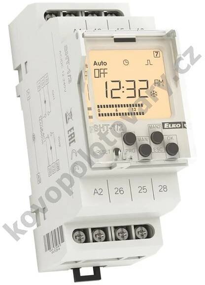 ELKO EP SHT-1/2 /UNI - digitální dvoukanálové spínací hodiny, 12-240 V AC/DC | KovoPolotovary.cz 