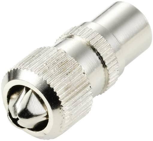 TRU COMPONENTS TC-10101528 koaxiální zástrčka Kov Připojení kabelu: IEC konektor na koaxiální kabel Průměr lanka: 5 mm 1 ks