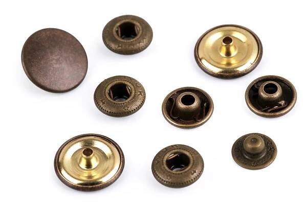 Kovové druky Wuk Ø15 mm sypané staromosaz - Prima Obchod