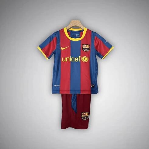 10/11 FC Barcelona Home Kids Size Kit