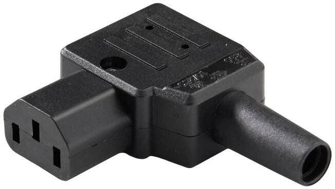 PremiumCord Konektor síťový 230V/F zahnutý 90 stupňů IEC C13