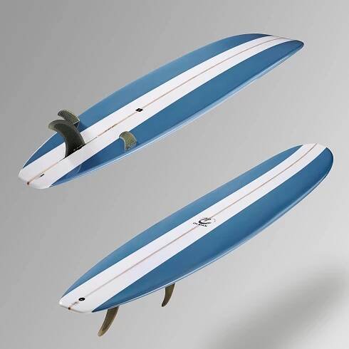 Surf Longboard 900 9' 67 l se 2 ploutvičkami a 1 středovou 8