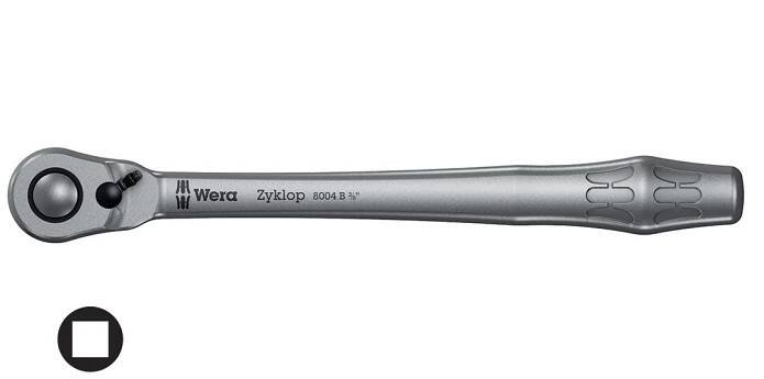 Ráčna s přepínací páčkou Wera Zyklop Metal Switch 8004 B, 3/8"