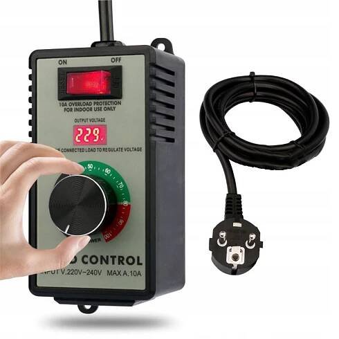 Regulátor otáček motoru výkonu napětí v krytu se zásuvkou 2000W 220V