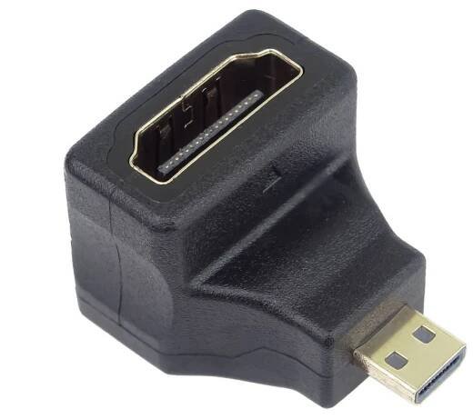 PremiumCord Adapter Micro HDMI Male na HDMI Female zahnutý do pravého úhlu 90° | KRUP