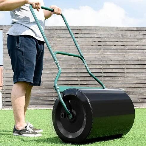 Ruční válec na trávník s rukojetí Ø 40 cm pro plnění vodou/pískem 60 l Značka Costway