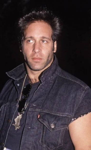 Andrew Dice Clay rocks a Levi's denim vest, circa 1990. 