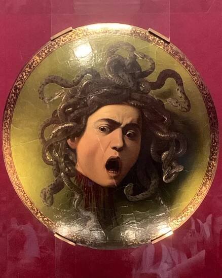 Medusa by Caravaggio at Uffizi Gallery
