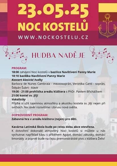 Plakát Noc kostelů 2025