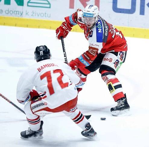 Hokejová extraliga: HC Dynamo Pardubice - HC Olomouc.