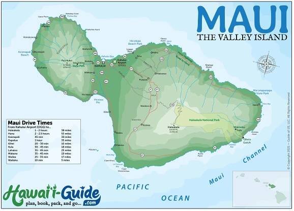 Maui Maps - Updated Maui Road & Travel Map