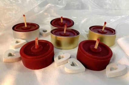 Valentýnské svíčky z pravého včelího vosku