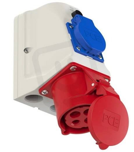 zásuvka průmyslová 4P, 32A/380V,krytí IP 44, COMBO PCE 9224-6