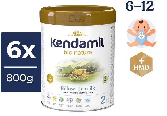 Kendamil BIO Nature 2 pokračovací mléko 6+ měsíců 6x800 g