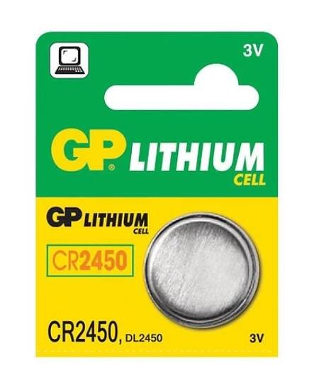 GP CR2450, knoflíková lithiová baterie kompatibilní s CR2450