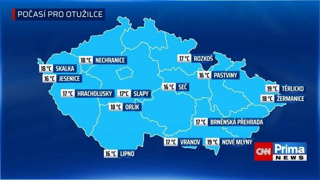 Předpověď počasí 8. 6. 2024