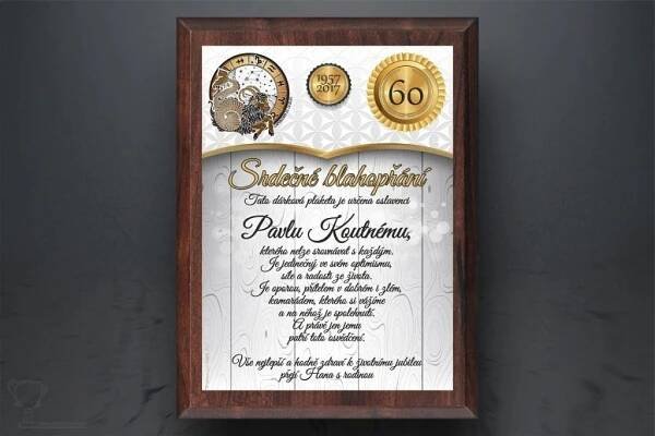 Plaketa dřevo znamení Kozoroh/PD kozoroh EX151