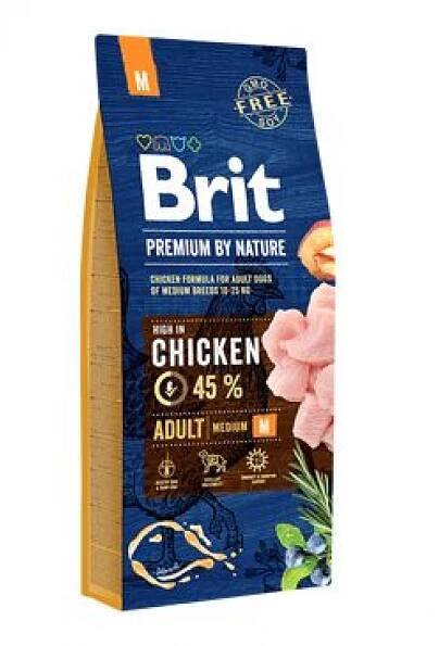 Brit By Nature Adult M 15kg Krmivo krmivo pro psy