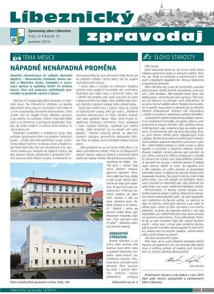 Líbeznický zpravodaj 2014/12 | Líbeznice