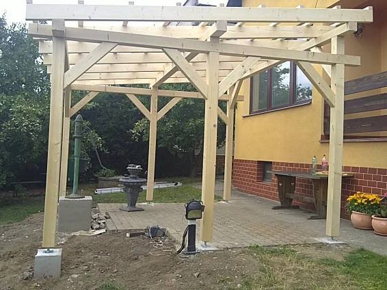 Pergola 5 x 5 m (sklon 6°) - Zahradní domky Belšan
