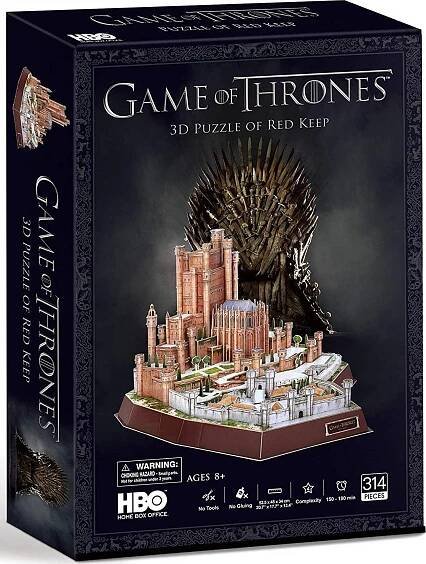 CubicFun Puzzle 3D Hra o trůny Rudá Bašta 314 dílků