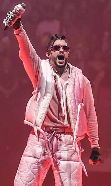 Bad Bunny performs during his El Último Tour Del Mundo at FTX Arena on April 01, 2022 in Miami, Florida
