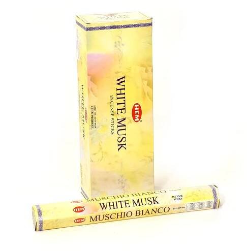Indické vonné tyčinky White Musk, HEM, 23cm, 20ks | SANU BABU
