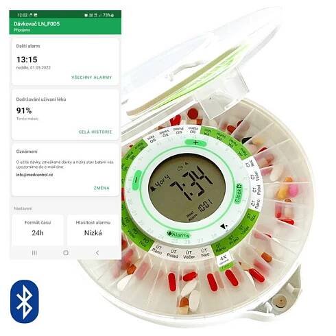 Automatický Dávkovač Léků 2021 Průhledný s Appkou