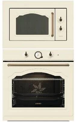 Sada RETRO GORENJE BOS67372CLI + BM235CLI trouba + mikrovlnka krémová