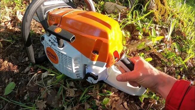 Prvý štart a zábeh Stihl ms 261 C-M, Amles, Zetor Proxima, Ťažba dreva, Stihl hp ultra