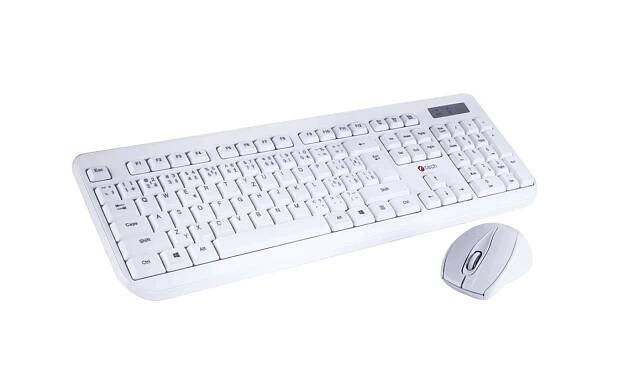 Set klávesnice a myši C-TECH WLKMC-01, bílá - CZ/SK