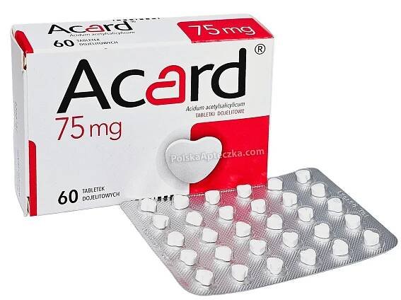 Acard 75mg 60 tablets