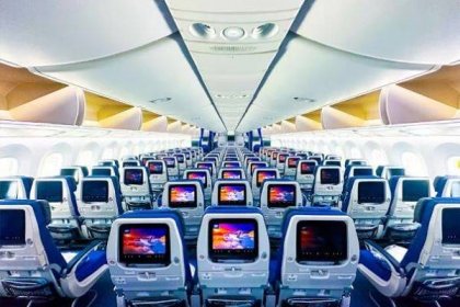 kabina letadla Boeing 787 Dreamliner