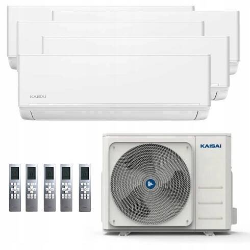 Klimatizace KAISAI Multisplit 5x ICE White Hepa do 120 m2 WiFi 12,5 kW