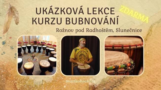 Ukázková lekce kurzu bubnování – Rožnov pod Radhoštěm