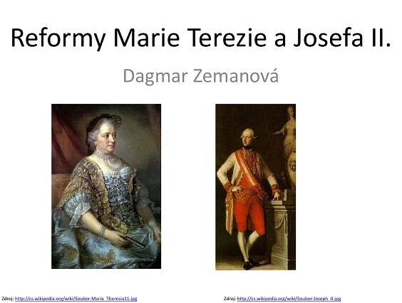 Reformy Marie Terezie a Josefa II.