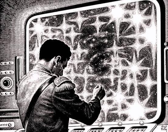 'Space Patrol' by Virgil Finlay