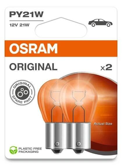 Autožárovka OSRAM pomocná PY21W 12V 7507-02B NEW