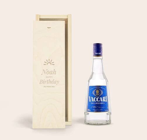 Likér v gravírovaném pouzdře - Sambuca Vaccari