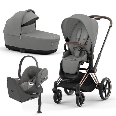 Cybex Priam 4.0 2024 sada Comfort 5v1 Rose Gold podvozek + Potah sezení + korba Lux + Cloud T Plus + Base T - Cybex - Kombinace