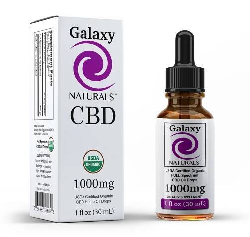 500mg Full Spectrum CBD Oil - 100% USDA Certified Organic - Galaxy Naturals