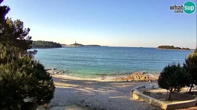 Plaža Borik - Rovinj, time lapse - Live Cam Croatia