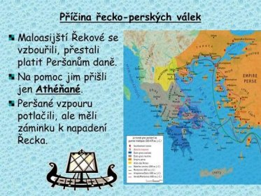 Maloasijští Řekové se vzbouřili, přestali platit Peršanům daně. Na pomoc jim přišli jen Athéňané. Peršané vzpouru potlačili, ale měli záminku k napadení Řecka.