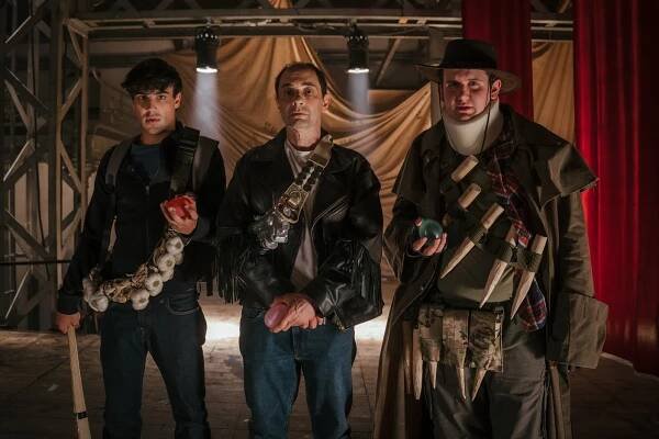 Óscar Casas, Jordi Sánchez, Carlos Suárez - HollyBlood - Z natáčení