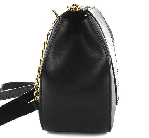 Elega by Dana M. luxusní crossbody kabelka černo/hnědá 69356