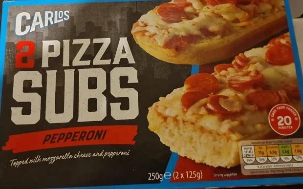 2 Pizza Subs Pepperoni Carlos