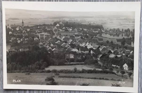 Planá u Mariánských Lázní - Plan - real photo - pohled na město 30.l.
