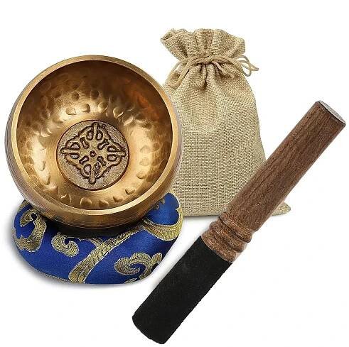 Tibetská zpívající mísa 8 cm pro meditaci a jógu | zvuková terapie, meditace - Tmavá khaki