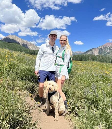 Drew Pearson, Lauren Pearson, and Riggins Pearson in Crested Butte